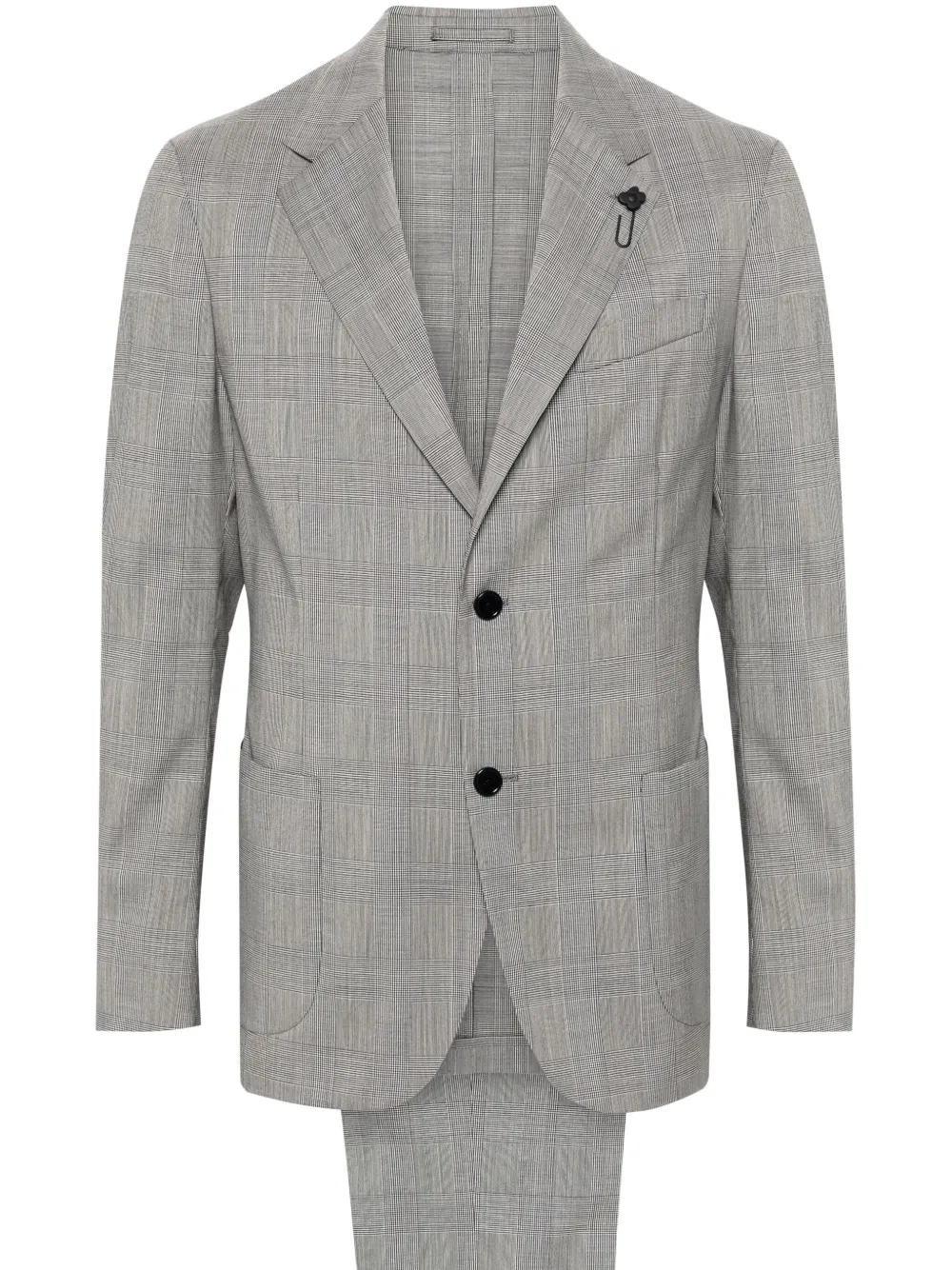 Шерстяной костюм в клетку Prince of Wales Lardini, черный
Шерстяной костюм в клетку Prince of Wales Lardini, черный