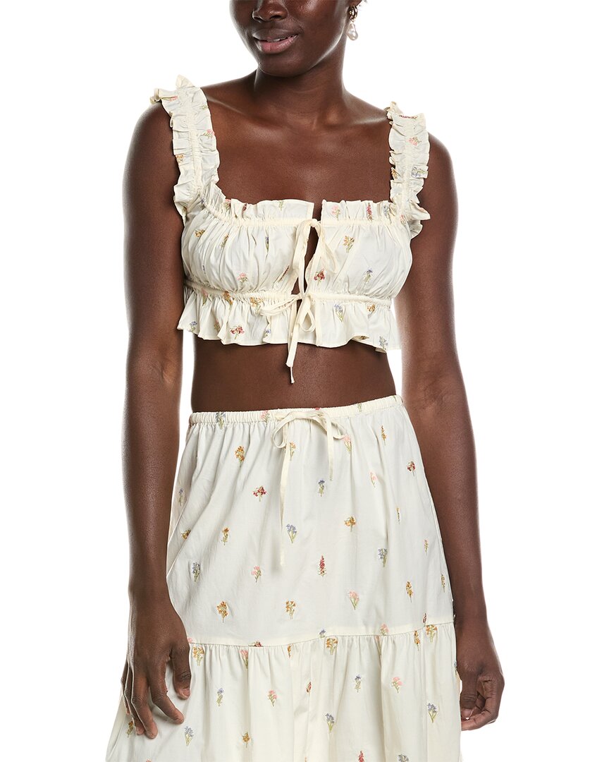 WeWoreWhat Двойной топ с завязками, белый
WeWoreWhat Двойной топ с завязками, белый