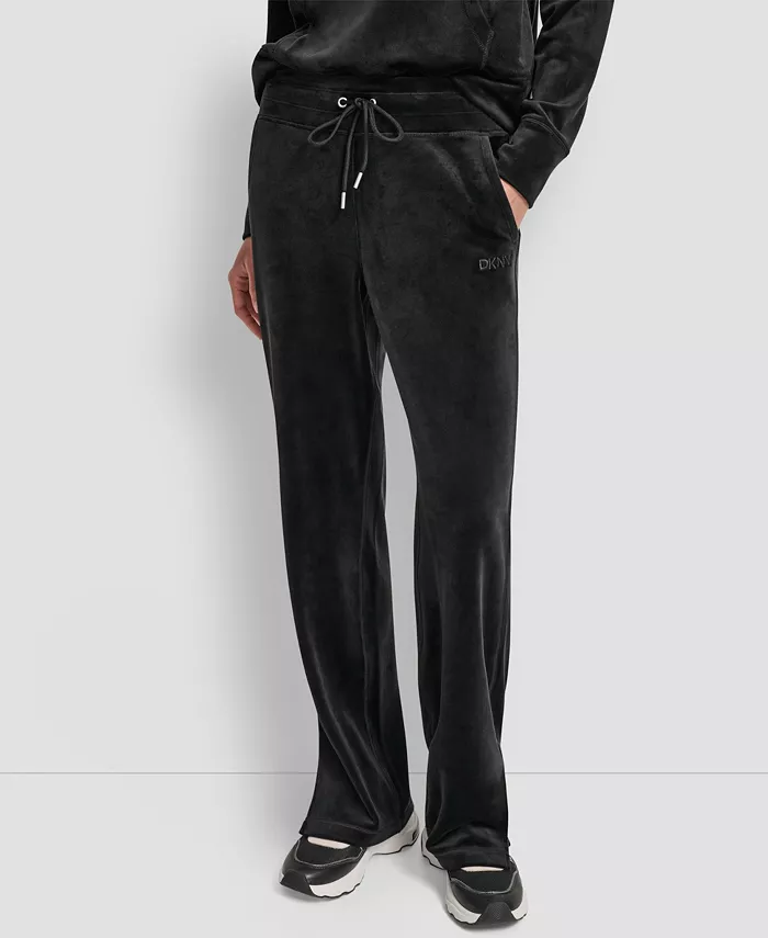 Женские супермягкие велюровые спортивные брюки с вышитым логотипом и разрезом Dkny, черный
Женские супермягкие велюровые спортивные брюки с вышитым логотипом и разрезом Dkny, черный