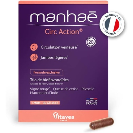 Manhae Circ Action Пищевая добавка для циркуляции крови и легкости ног Vitavea
Manhae Circ Action Пищевая добавка для циркуляции крови и легкости ног Vitavea