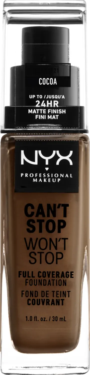 Тональный крем NYX Professional MakeUp Can't Stop Won't Stop Foundation 21 Cocoa
Тональный крем NYX Professional MakeUp Can't Stop Won't Stop Foundation 21 Cocoa