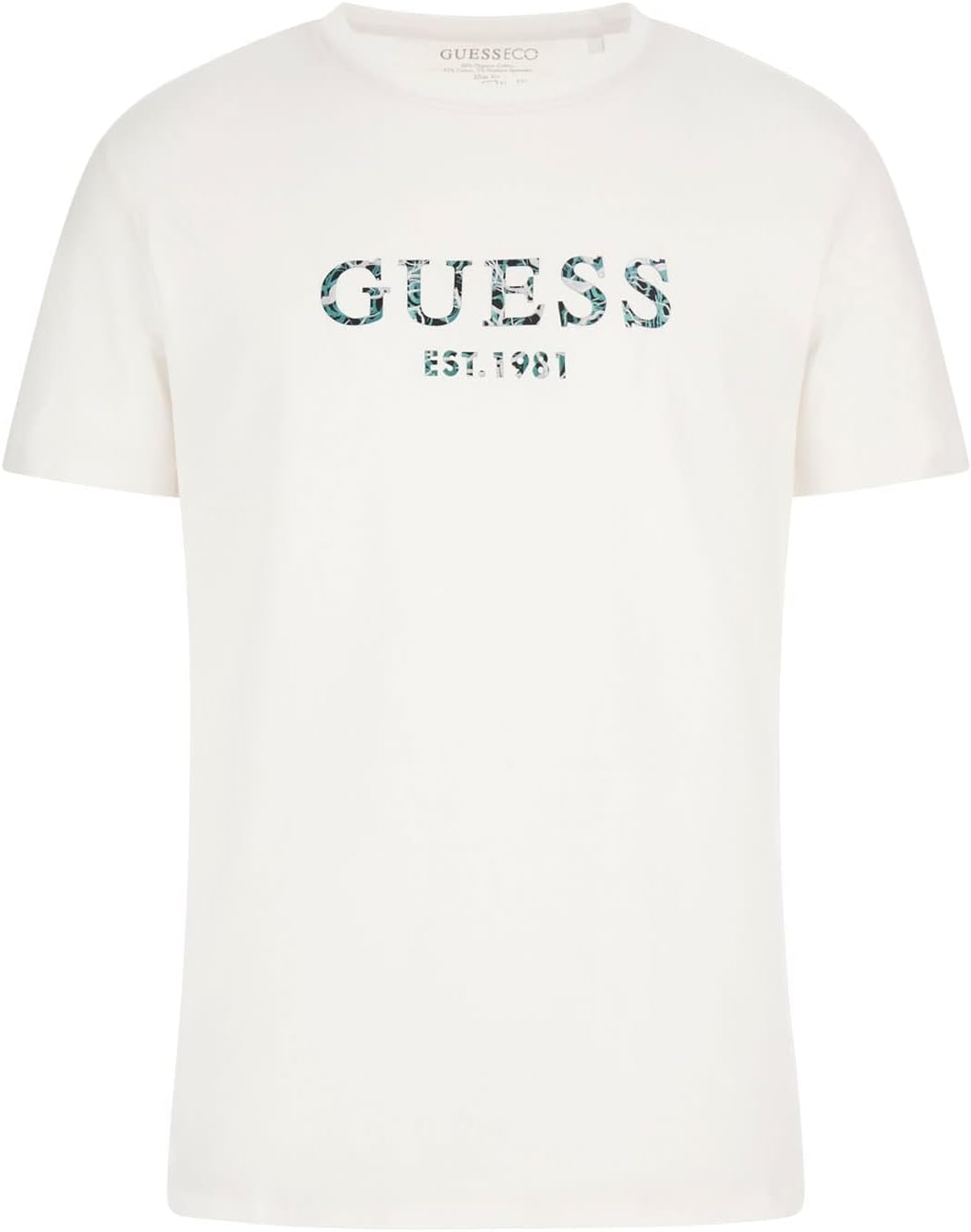 GUESS Мужская эко-футболка с переливающимся эффектом, Pure White
GUESS Мужская эко-футболка с переливающимся эффектом, Pure White