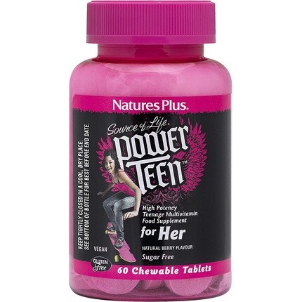 NaturesPlus Power Teen for Her жевательные высокоэффективные мультивитамины с лесными ягодами, 60 таблеток Nature's Plus
NaturesPlus Power Teen for Her жевательные высокоэффективные мультивитамины с лесными ягодами, 60 таблеток Nature's Plus