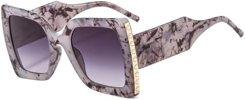 Модные большие квадратные солнцезащитные очки для женщин в стиле ретро с жемчужной отделкой, двухцветные, с широкими дужками, солнцезащитные очки для мужчин UV400 MTZJH, Gray Pattern Gray
Модные большие квадратные солнцезащитные очки для женщин в стиле ретро с жемчужной отделкой, двухцветные, с широкими дужками, солнцезащитные очки для мужчин UV400 MTZJH, Gray Pattern Gray