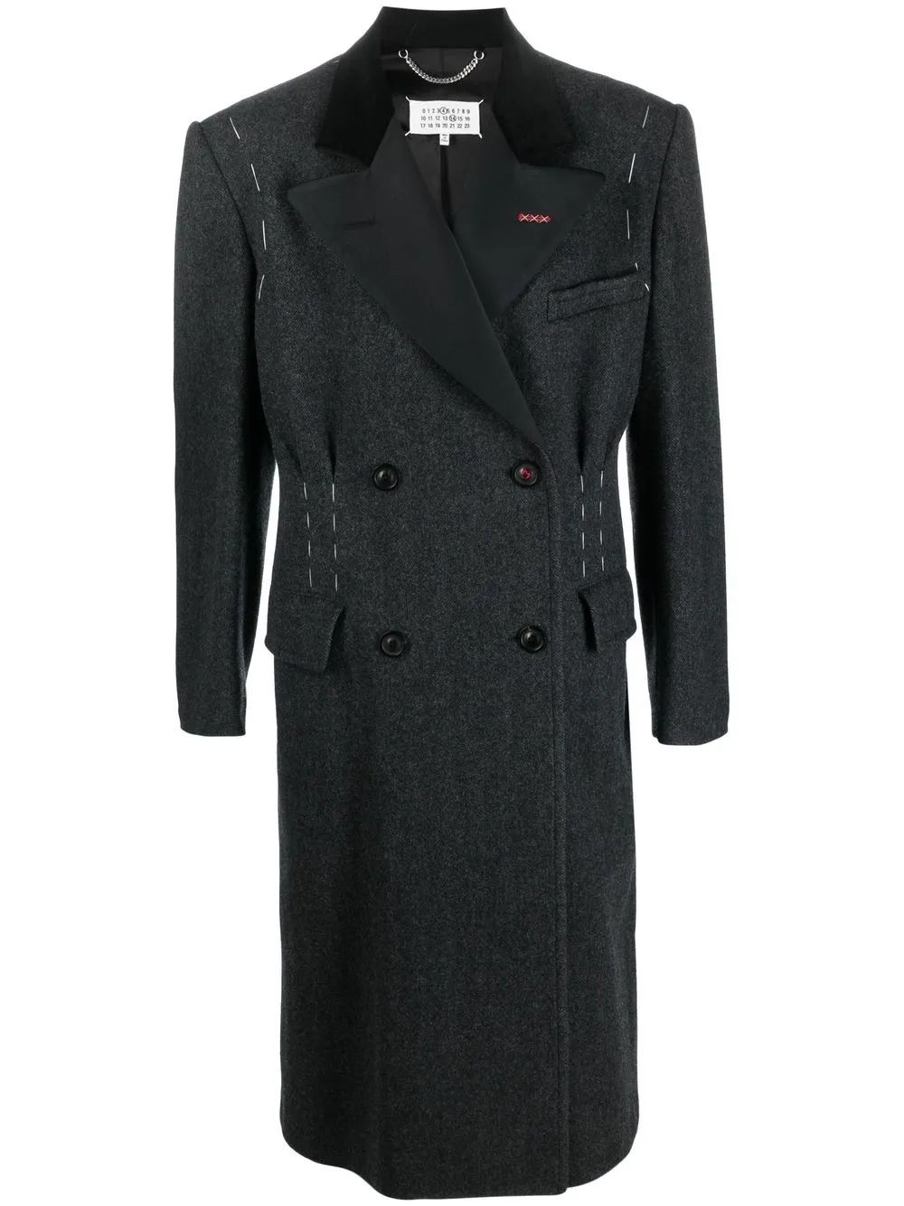 Двубортное пальто Work-In-Progress Maison Margiela, серый
Двубортное пальто Work-In-Progress Maison Margiela, серый