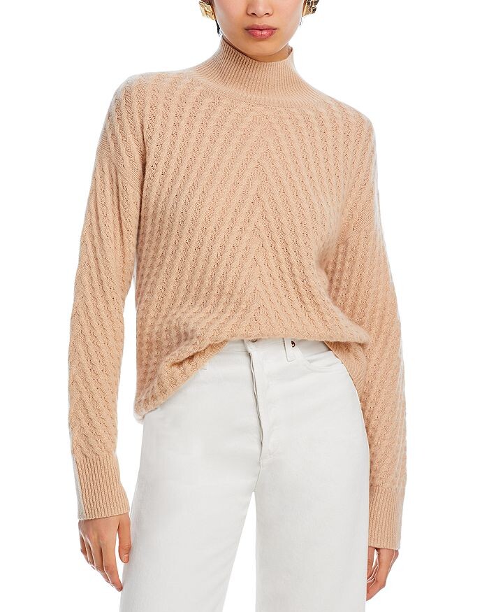 Кашемировый свитер C by Bloomingdale's с заниженными плечами и вафельным воротником C by Bloomingdale's Cashmere, коричневый/бежевый
Кашемировый свитер C by Bloomingdale's с заниженными плечами и вафельным воротником C by Bloomingdale's Cashmere, коричневый/бежевый