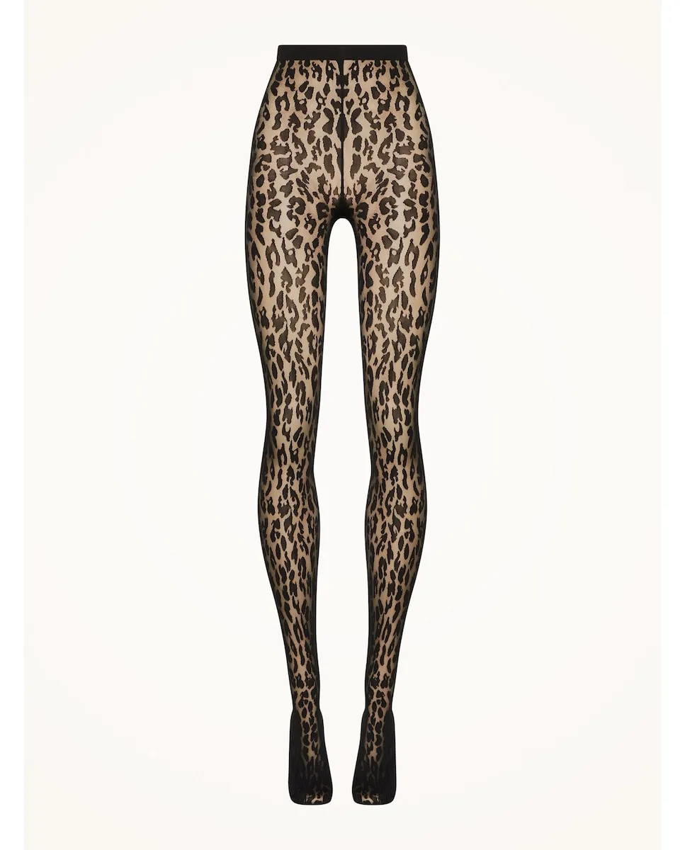 Трусики 20 ден с принтом "анимал" Wolford, черный 
Трусики 20 ден с принтом "анимал" Wolford, черный