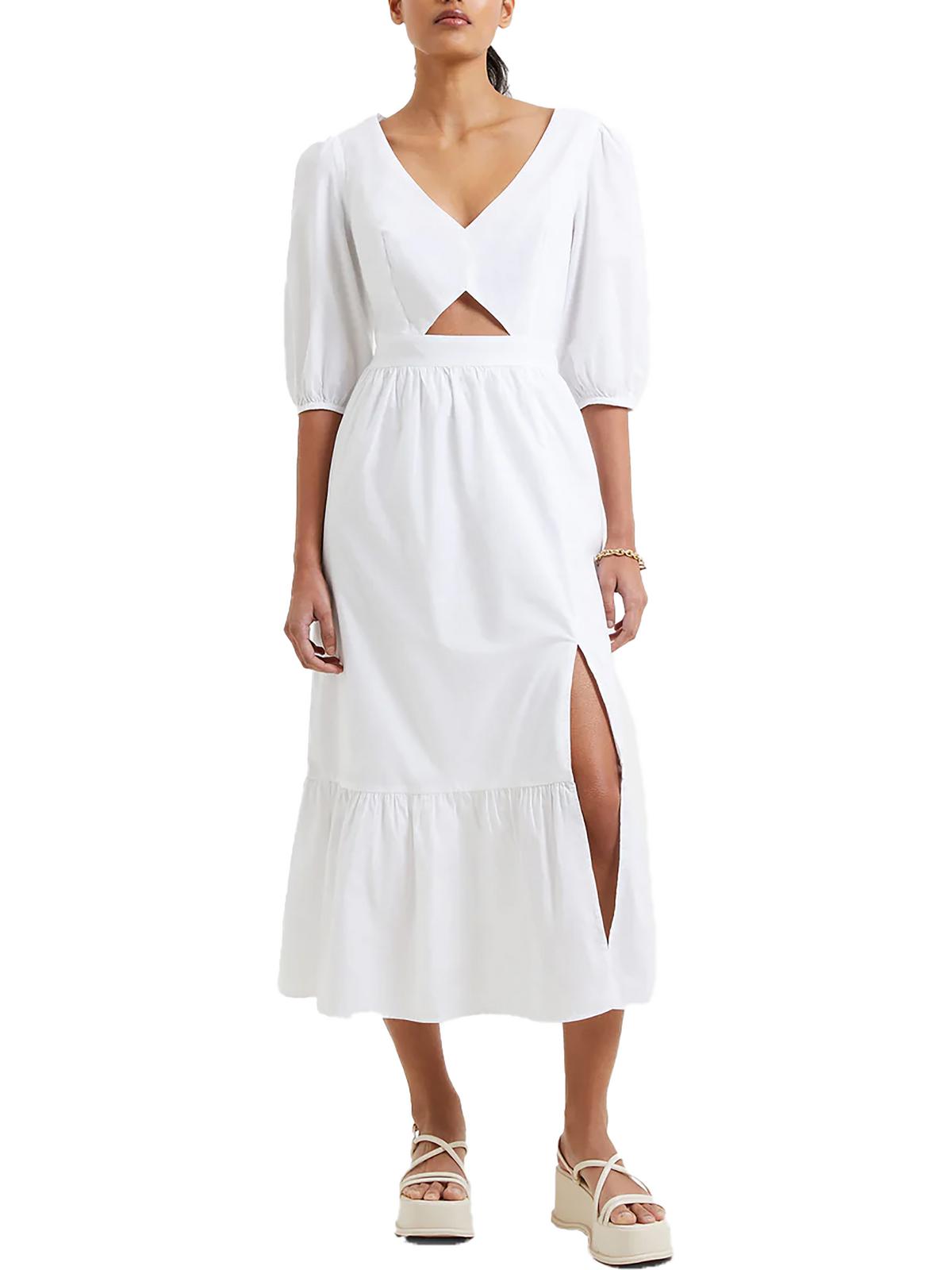 Женское дневное платье миди с вырезом-замочной скважиной French Connection, цвет linen white
Женское дневное платье миди с вырезом-замочной скважиной French Connection, цвет linen white