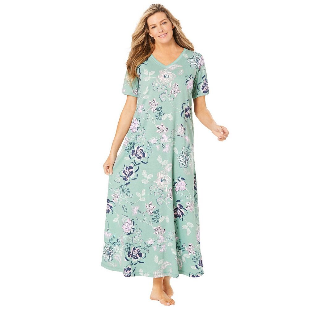 Женская длинная футболка-лежак Dreams & Co. больших размеров, цвет Aquatic Green Bouquet
Женская длинная футболка-лежак Dreams & Co. больших размеров, цвет Aquatic Green Bouquet