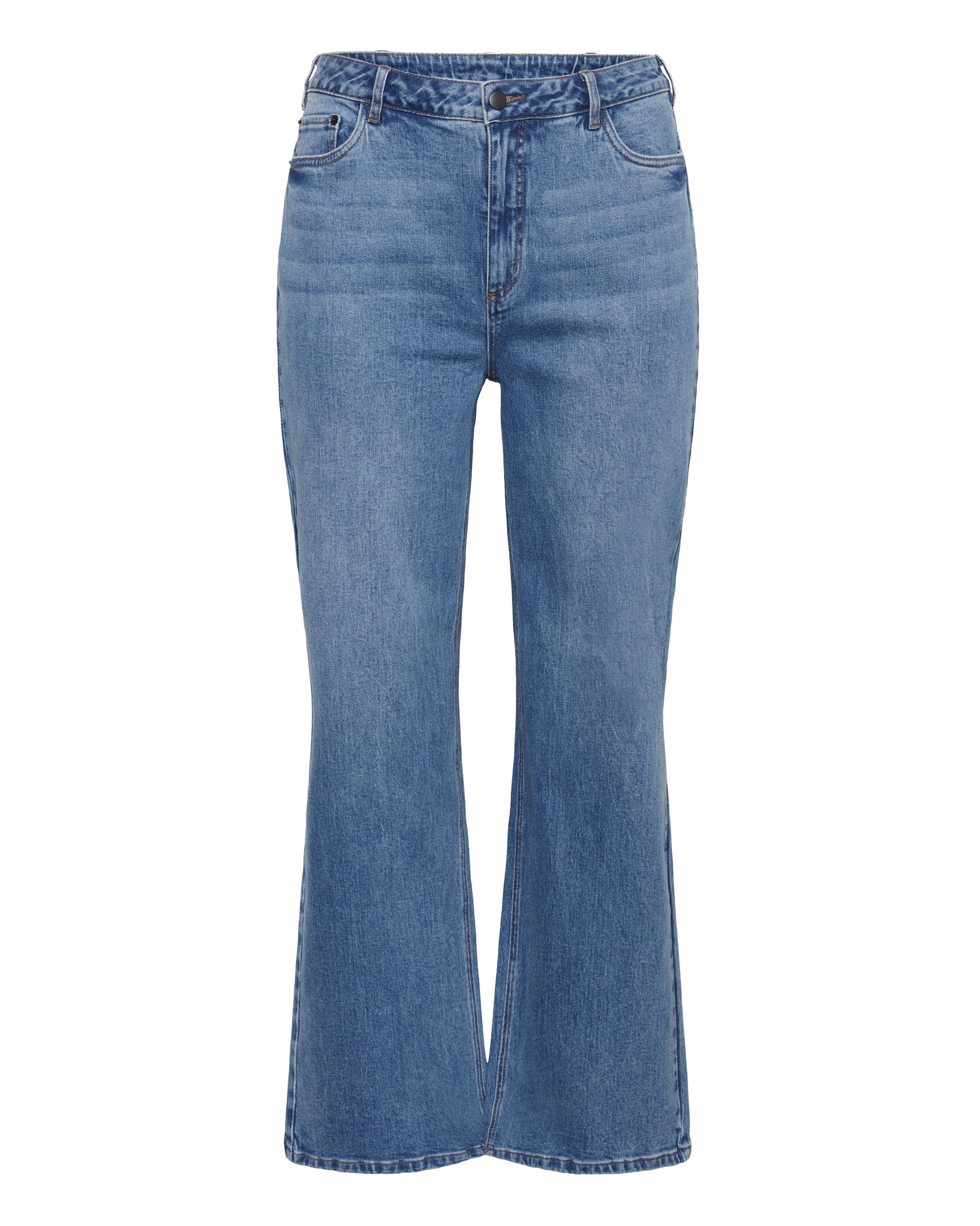 KAFFE CURVE Джинсы-клеш 'KCleoana' в синем дениме
KAFFE CURVE Джинсы-клеш 'KCleoana' в синем дениме