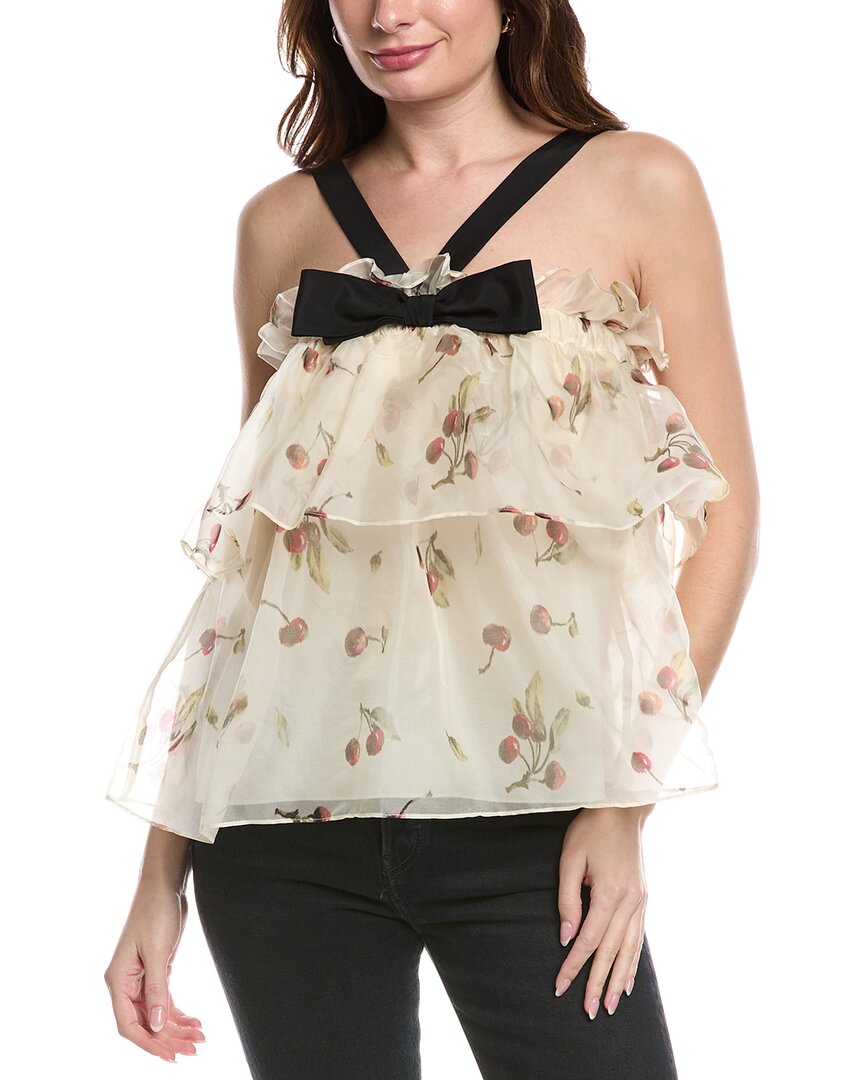 Топ из органзы и шелка Rebecca Taylor Cherry On, белый
Топ из органзы и шелка Rebecca Taylor Cherry On, белый