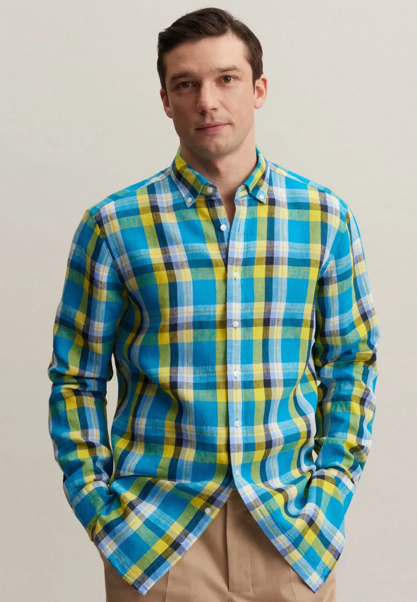 Деловая рубашка seidensticker "Regular", стандартный воротник на пуговицах с длинными рукавами в клетку, бирюзовый
Деловая рубашка seidensticker "Regular", стандартный воротник на пуговицах с длинными рукавами в клетку, бирюзовый