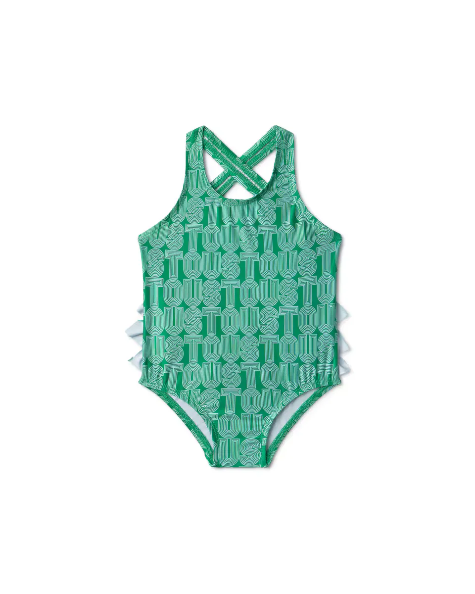 Купальник для девочки с перекрещенными бретелями и линейным принтом логотипа Tous, зеленый
Купальник для девочки с перекрещенными бретелями и линейным принтом логотипа Tous, зеленый