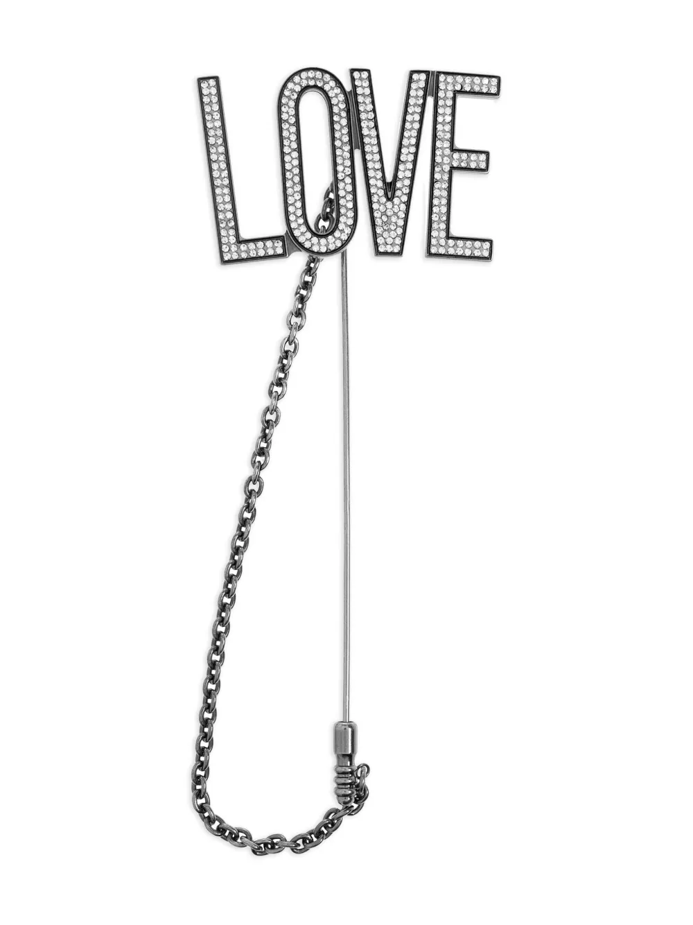 Брошь с кристаллами Moschino, серебристый
Брошь с кристаллами Moschino, серебристый