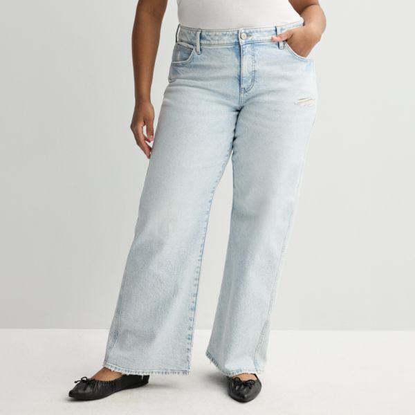 Джинсы-ганги больших размеров с низкой посадкой и широкими штанинами So, цвет light acid
Джинсы-ганги больших размеров с низкой посадкой и широкими штанинами So, цвет light acid