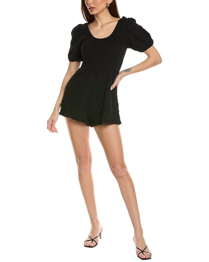 Saltwater Luxe Smocked Ромпер, черный 
Saltwater Luxe Smocked Ромпер, черный