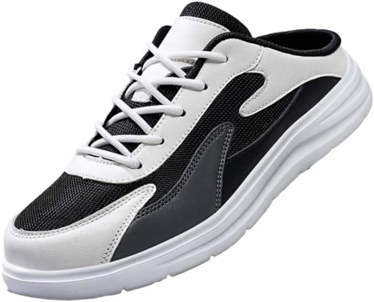 HoaloX Men's большие тапочки с плоскими полубрюками, легкая и дышащая спортивная кэжуальная обувь из сетки, подходящая для всех сезонов для комфортного ношения, белый/черный
HoaloX Men's большие тапочки с плоскими полубрюками, легкая и дышащая спортивная кэжуальная обувь из сетки, подходящая для всех сезонов для комфортного ношения, белый/черный