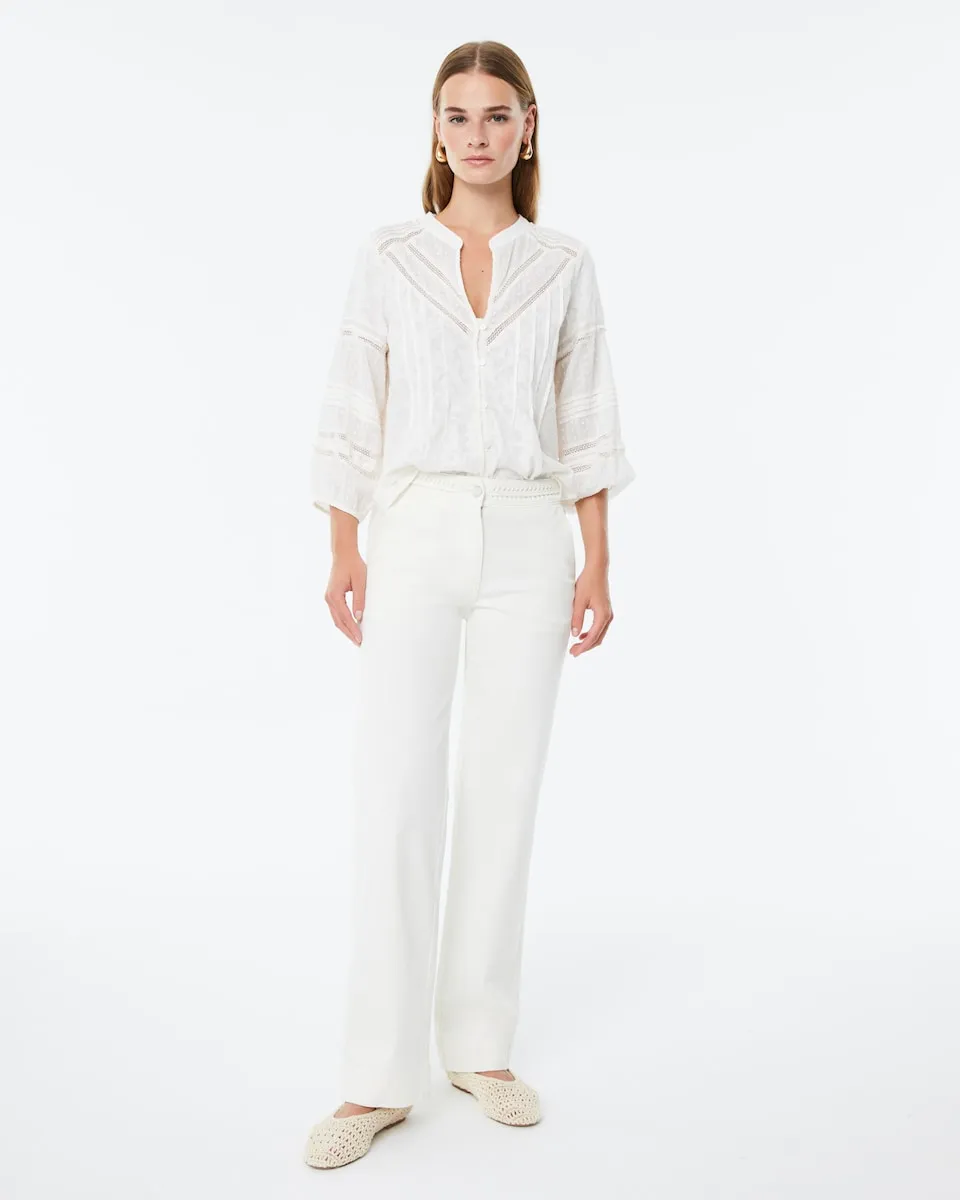 Женские прямые джинсы с высокой талией и плетеным поясом Paz Torras, белый
Женские прямые джинсы с высокой талией и плетеным поясом Paz Torras, белый