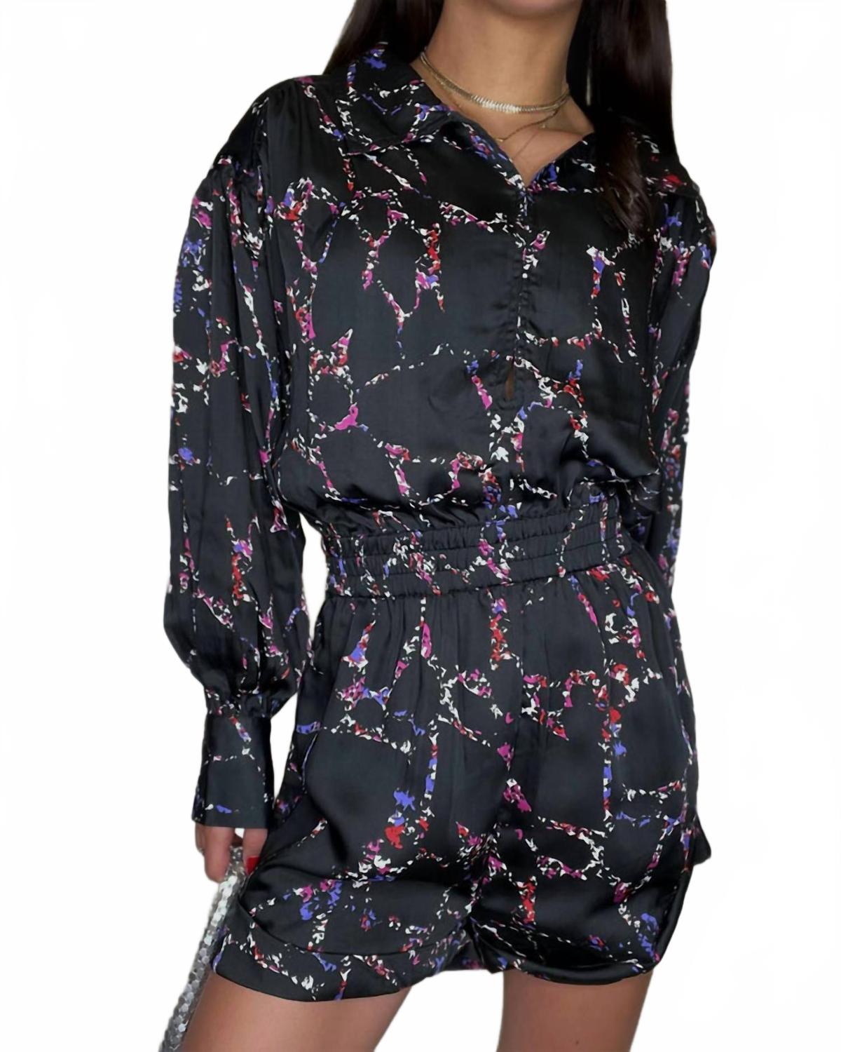 Комбинезон Cassie с длинными рукавами в черный мрамор ELAN
Комбинезон Cassie с длинными рукавами в черный мрамор ELAN