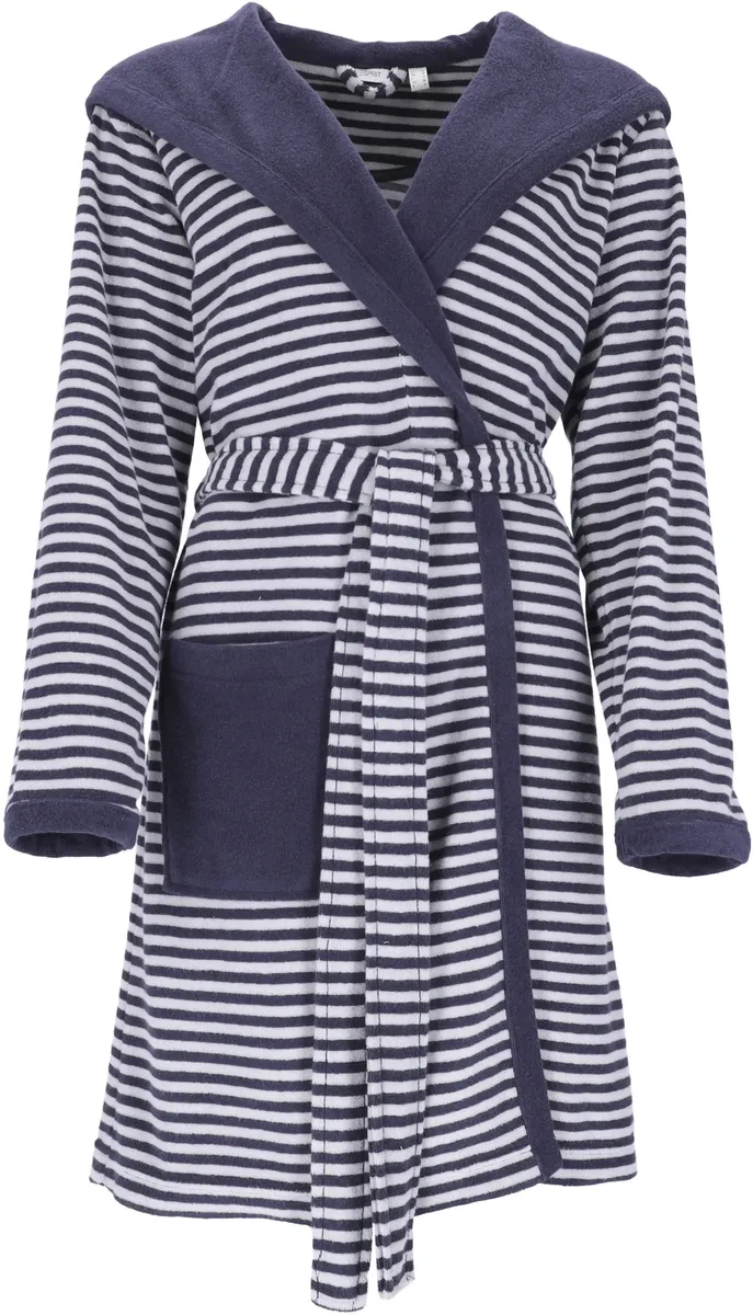 Халат женский Esprit "Striped Hoody" (1 шт.), в полоску, с капюшоном и вышивкой логотипа, короткий, синий
Халат женский Esprit "Striped Hoody" (1 шт.), в полоску, с капюшоном и вышивкой логотипа, короткий, синий