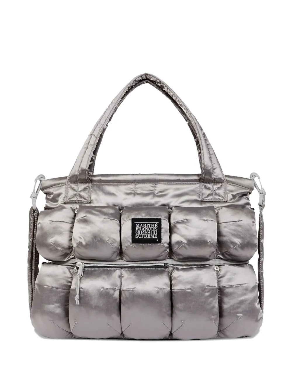 Сумка-тоут Pokachu из коллаборации с Marithé + François Girbaud Supreme, серебяный
Сумка-тоут Pokachu из коллаборации с Marithé + François Girbaud Supreme, серебяный