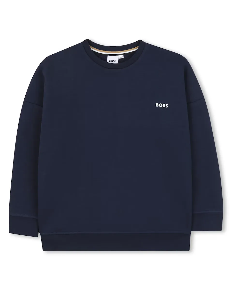 Свитшот для мальчика с круглым вырезом и логотипом на груди BOSS Kidswear, тёмно-синий
Свитшот для мальчика с круглым вырезом и логотипом на груди BOSS Kidswear, тёмно-синий