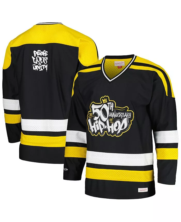 Мужская и женская черная футболка 50th Anniversary of Hip Hop Jersey Mitchell & Ness
Мужская и женская черная футболка 50th Anniversary of Hip Hop Jersey Mitchell & Ness