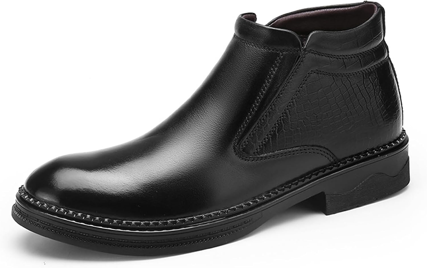 Мужские настоящие кожаные челси с массивным каблуком, ретро с заостренным носком, теплыми текстурированными эластичными вставками, без шнуровки, противоскользящие, формальные ботинки до щиколотки для работы, вечерних мероприятий и свадеб Fifilap...
Мужские настоящие кожаные челси с массивным каблуком, ретро с заостренным носком, теплыми текстурированными эластичными вставками, без шнуровки, противоскользящие, формальные ботинки до щиколотки для работы, вечерних мероприятий и свадеб Fifilap...