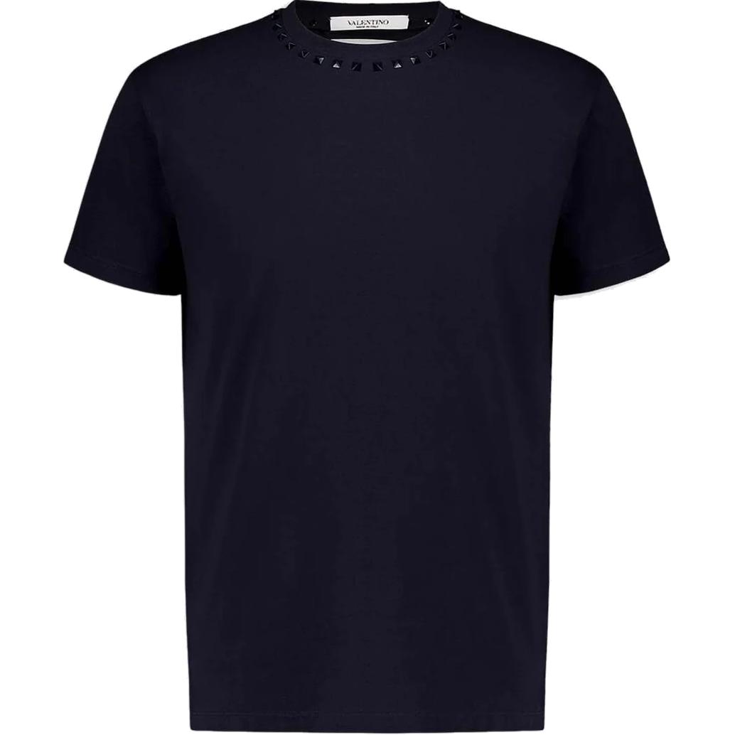 Untitled Studded Short Sleeved T Shirt Valentino, темно-синий
Untitled Studded Short Sleeved T Shirt Valentino, темно-синий