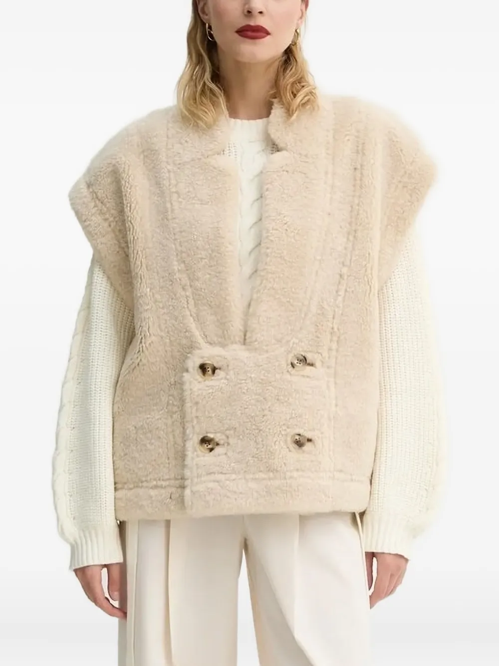 Свитер с косой вязкой и шнуровкой MUNTHE, белый
Свитер с косой вязкой и шнуровкой MUNTHE, белый