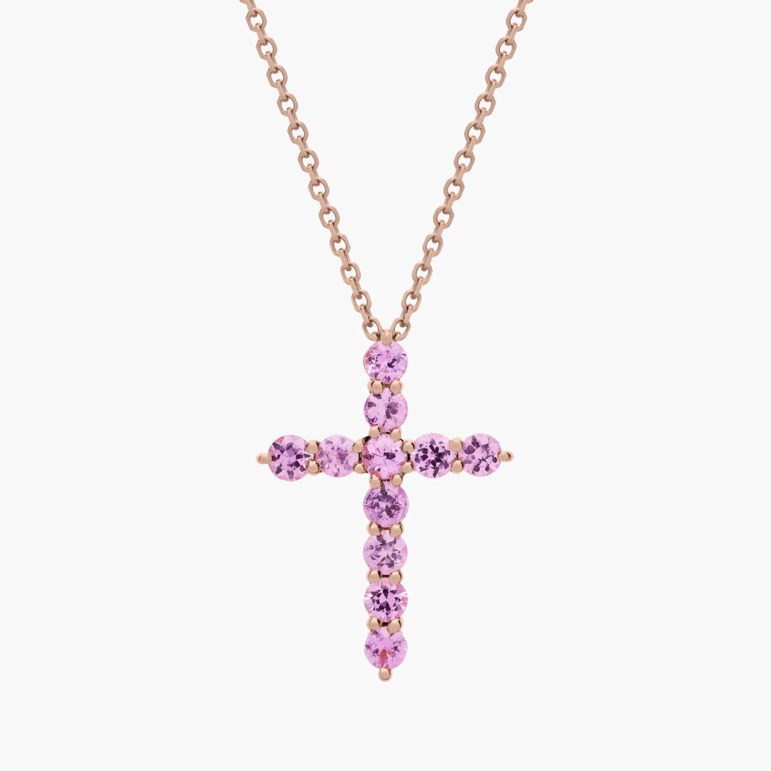 Маленькая подвеска-крест с розовым сапфиром из 14-каратного розового золота Blue Nile
Маленькая подвеска-крест с розовым сапфиром из 14-каратного розового золота Blue Nile
