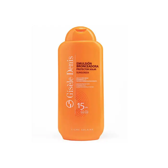 Средство для загара emulsión bronceadora protector solar spf 15 Gisele Denis, объем 400 мл
Средство для загара emulsión bronceadora protector solar spf 15 Gisele Denis, объем 400 мл