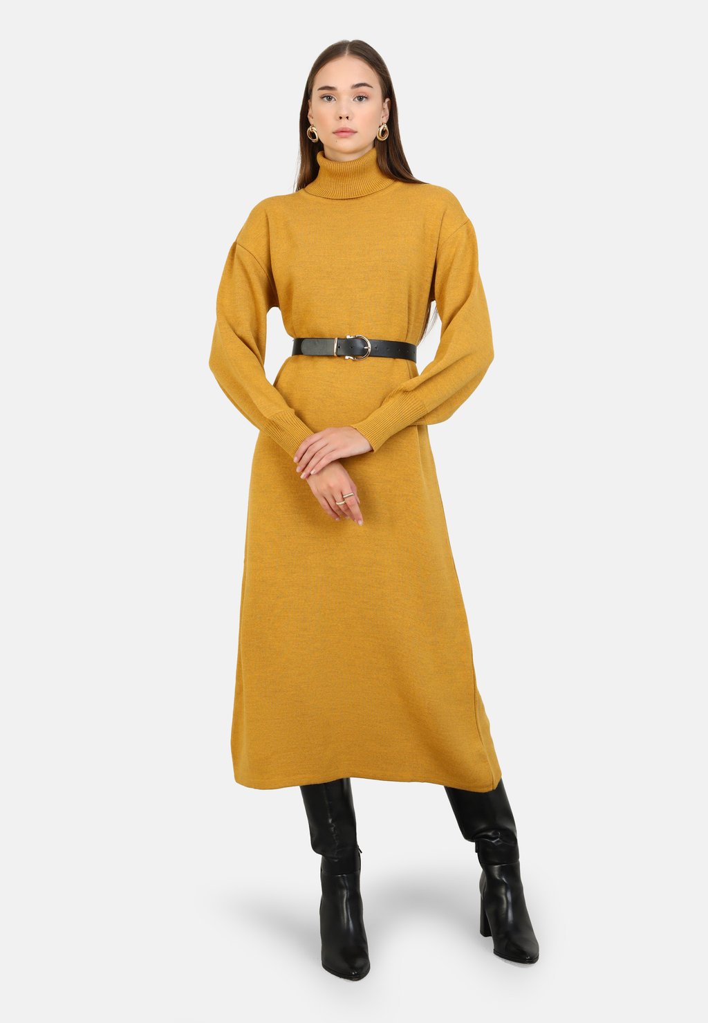 Платье-джемпер REFKA Modanisa, горчично-желтый
Платье-джемпер REFKA Modanisa, горчично-желтый