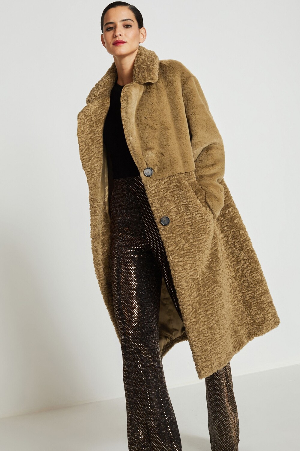 Длинное пальто с искусственным мехом Next, зеленый
Длинное пальто с искусственным мехом Next, зеленый