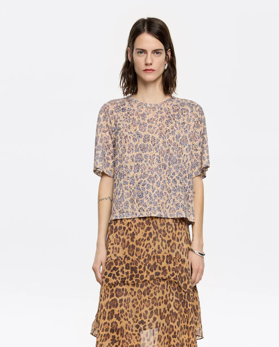 Женская футболка с деворе и принтом Bimba y Lola, естественный
Женская футболка с деворе и принтом Bimba y Lola, естественный