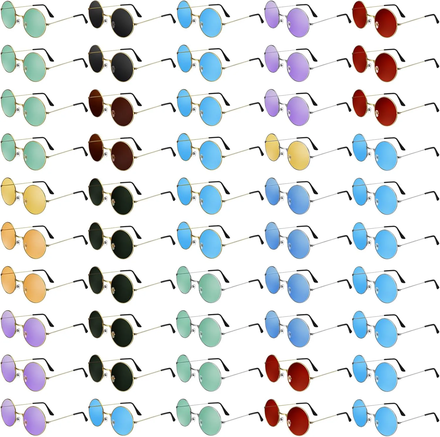 Солнцезащитные очки Kanayu, 50 пар, круглые, в стиле хиппи, оптом, цветные, диско-очки, стильные, 70-е, для вечеринок, для женщин и мужчин, Stylish Colors
Солнцезащитные очки Kanayu, 50 пар, круглые, в стиле хиппи, оптом, цветные, диско-очки, стильные, 70-е, для вечеринок, для женщин и мужчин, Stylish Colors