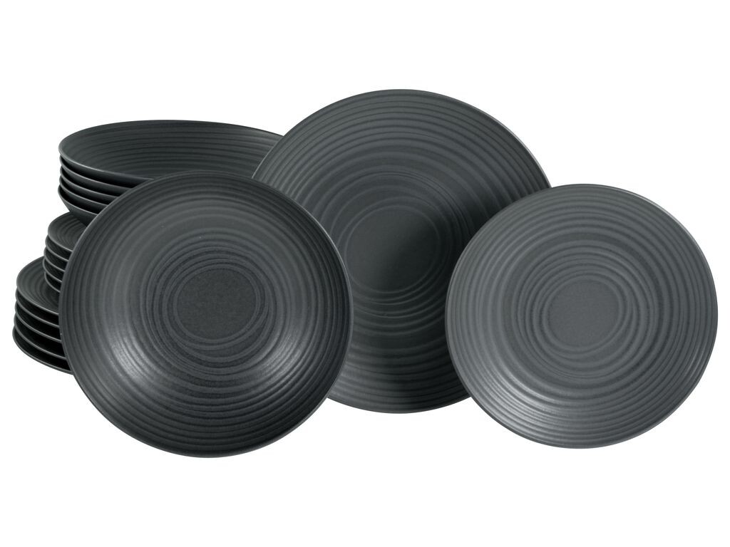 CreaTable, 20569, Lava Stone Black, набор тарелок из 18 предметов, керамика, черный
CreaTable, 20569, Lava Stone Black, набор тарелок из 18 предметов, керамика, черный