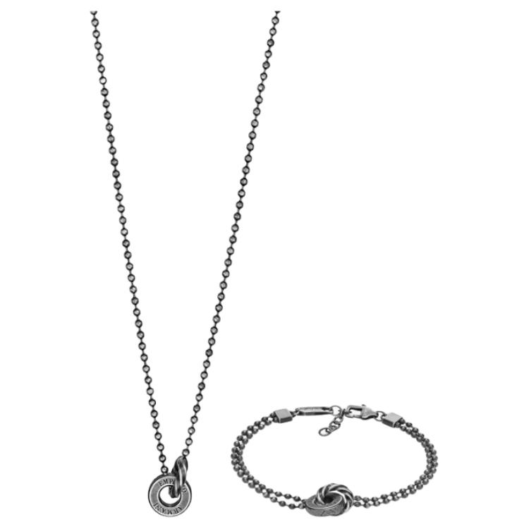 EMPORIO ARMANI Колье из нержавеющей стали для мужчин, серебро/черный
EMPORIO ARMANI Колье из нержавеющей стали для мужчин, серебро/черный