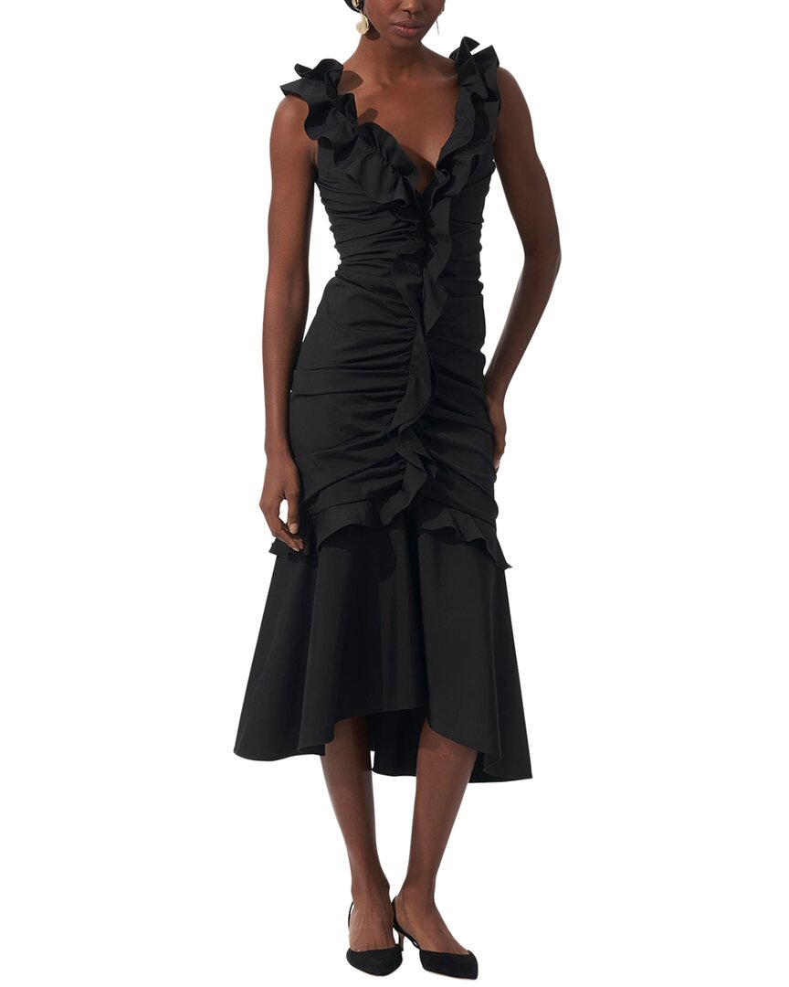 Каролина Эррера V-образный вырез плиссированное миди-платье Carolina Herrera, черный
Каролина Эррера V-образный вырез плиссированное миди-платье Carolina Herrera, черный