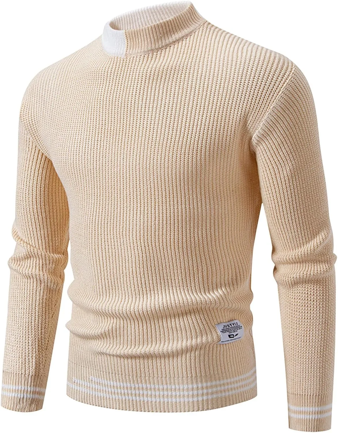 Мужской свитер с воротником-стойкой, эластичный, легкий, с длинными рукавами
Мужской свитер с воротником-стойкой, эластичный, легкий, с длинными рукавами