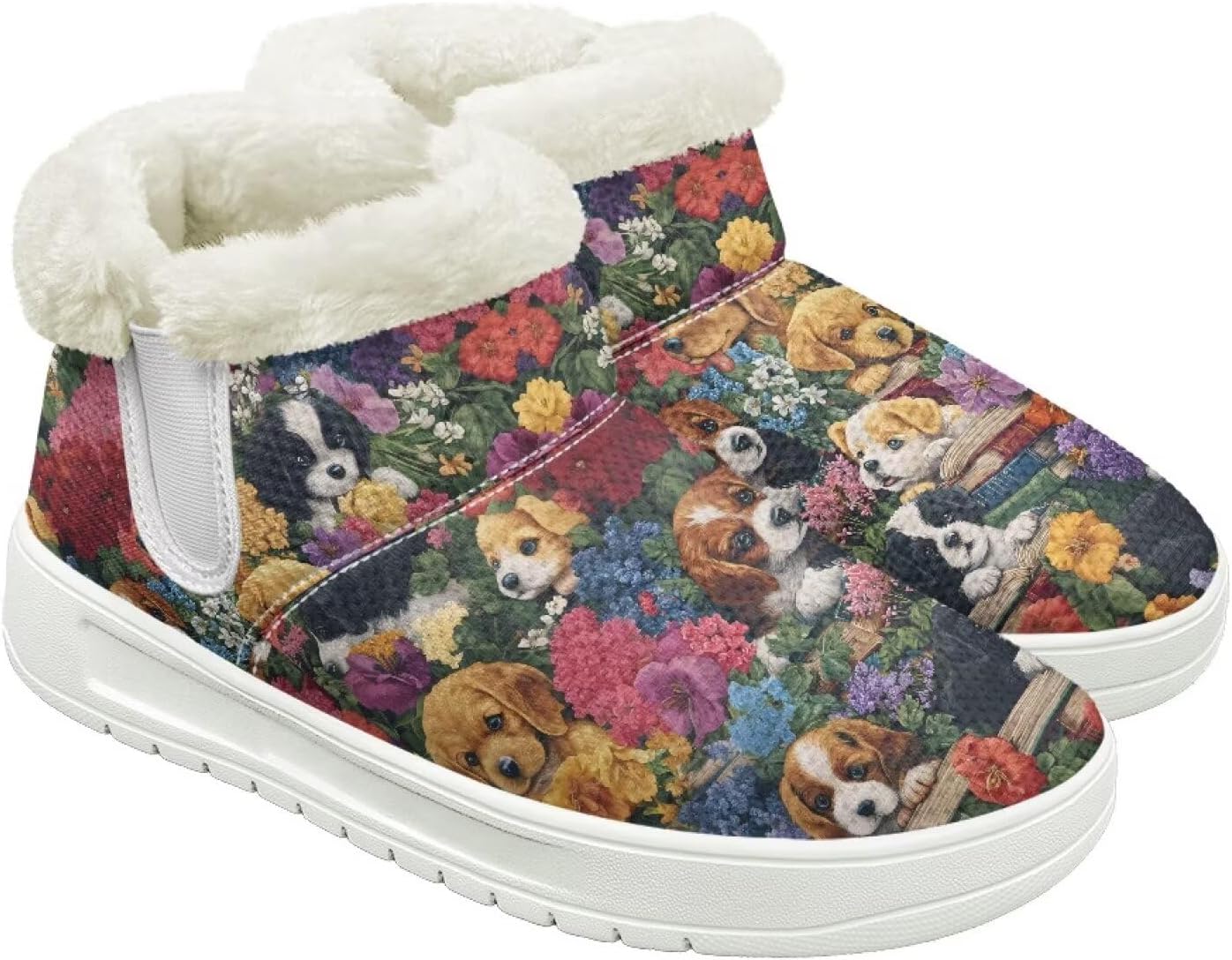 Зимние ботинки для женщин и мужчин, пушистые снежные ботинки с флисовой подкладкой и тянущимся верхом Cugasmaru, Dog Flower
Зимние ботинки для женщин и мужчин, пушистые снежные ботинки с флисовой подкладкой и тянущимся верхом Cugasmaru, Dog Flower