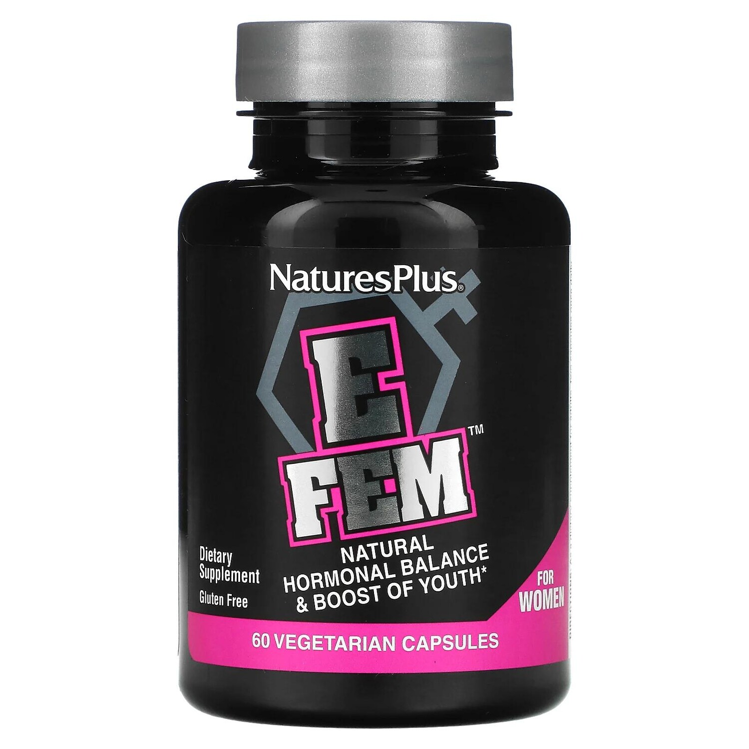 Nature's Plus E Fem for Women Natural Hormonal Balance & Boost of Youth 60 Vegetarian Capsules 
Nature's Plus E Fem for Women Natural Hormonal Balance & Boost of Youth 60 Vegetarian Capsules
