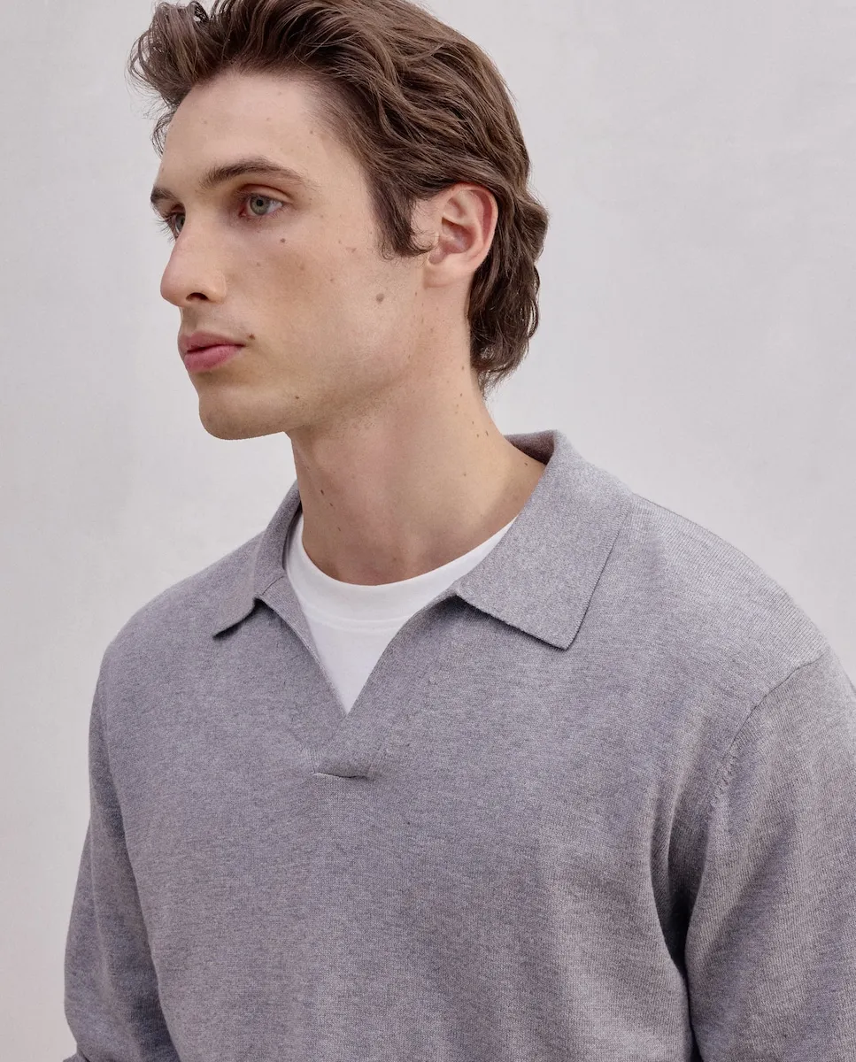Мужской свитер с открытым воротником поло Dustin, темно-серый
Мужской свитер с открытым воротником поло Dustin, темно-серый