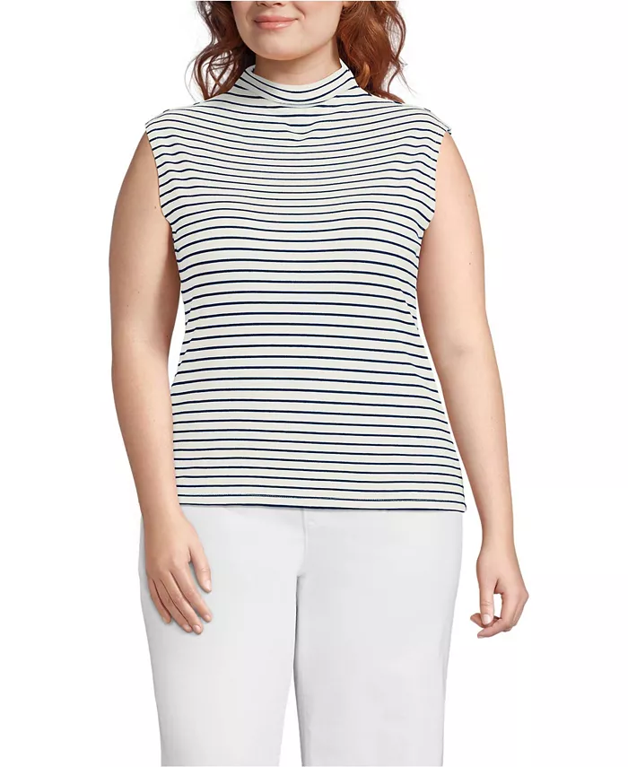 Майка размера плюс с рукавами-крылышками, драпированными, с вырезом-воронкой Lands' End, белый
Майка размера плюс с рукавами-крылышками, драпированными, с вырезом-воронкой Lands' End, белый