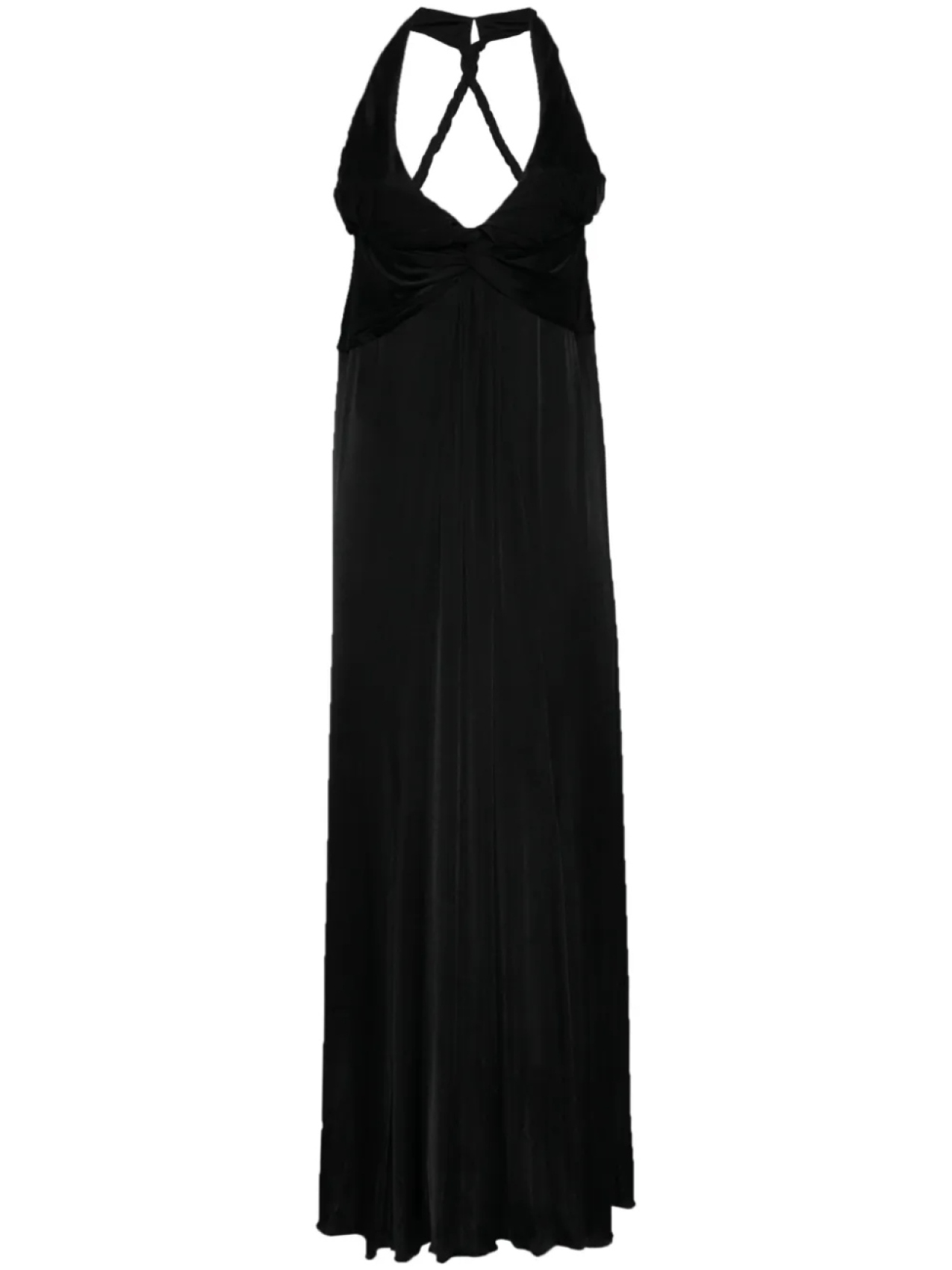 Длинное платье TOM FORD с перекрученными деталями, черный