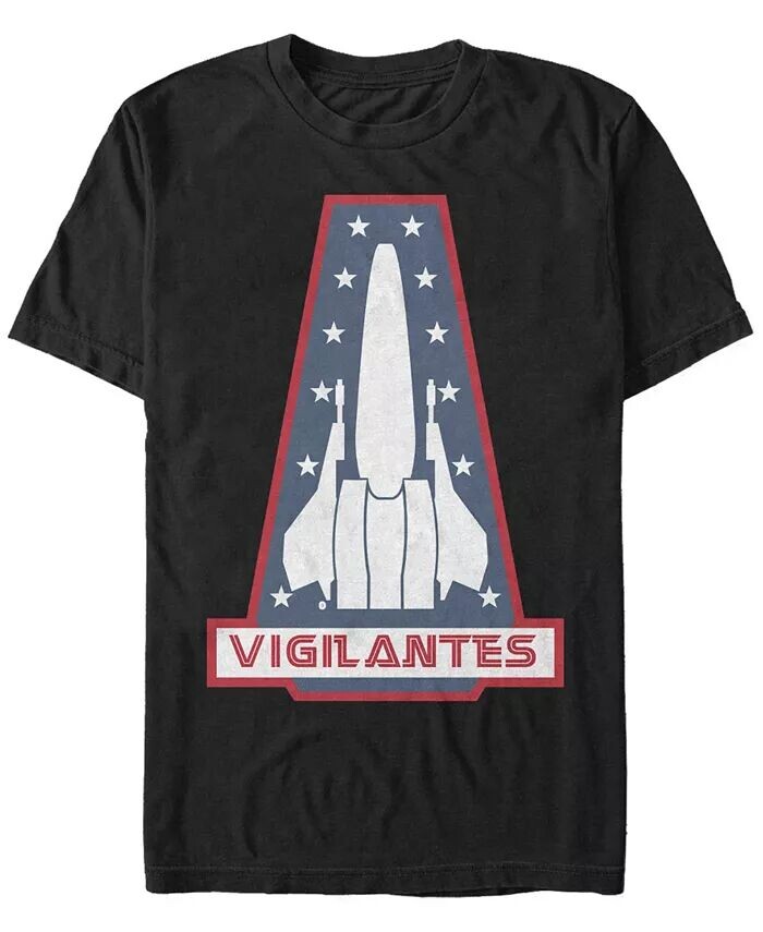 Футболка с коротким рукавом с логотипом Battlestar Galactica для мужчин Vigilantes Fifth Sun, черный 
Футболка с коротким рукавом с логотипом Battlestar Galactica для мужчин Vigilantes Fifth Sun, черный