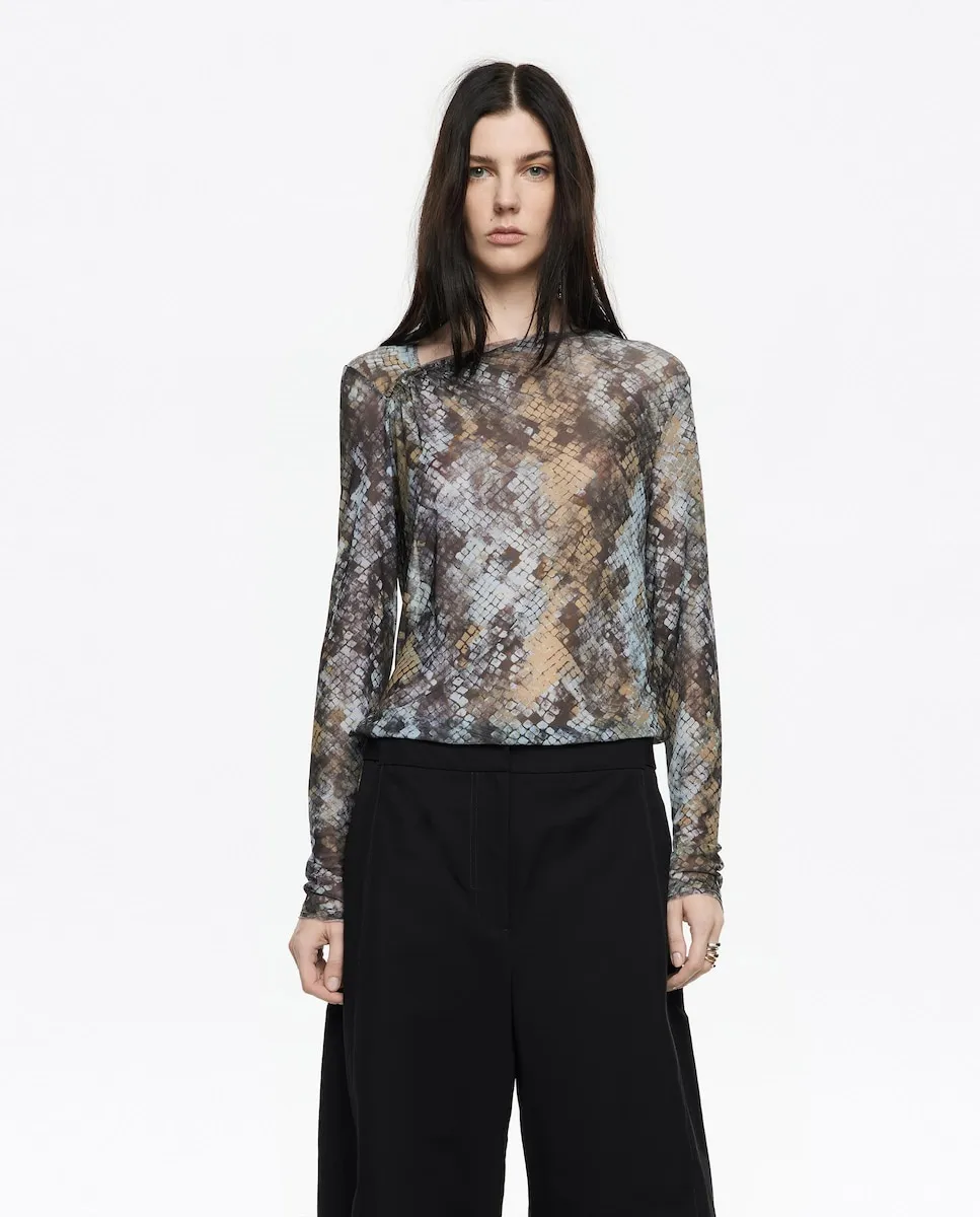 Женская облегающая футболка из фатина Bimba y Lola, хаки
Женская облегающая футболка из фатина Bimba y Lola, хаки