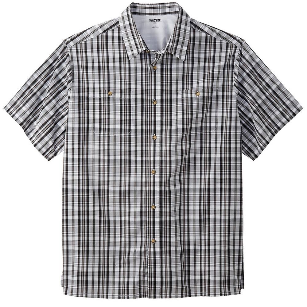 Мужская спортивная рубашка в клетку с короткими рукавами и короткими рукавами Kingразмера Big & Tall KingSize, цвет Black Plaid
Мужская спортивная рубашка в клетку с короткими рукавами и короткими рукавами Kingразмера Big & Tall KingSize, цвет Black Plaid