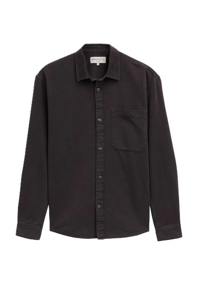 Повседневная рубашка с длинным рукавом и воротником Kent. Tom Tailor, серый 
Повседневная рубашка с длинным рукавом и воротником Kent. Tom Tailor, серый