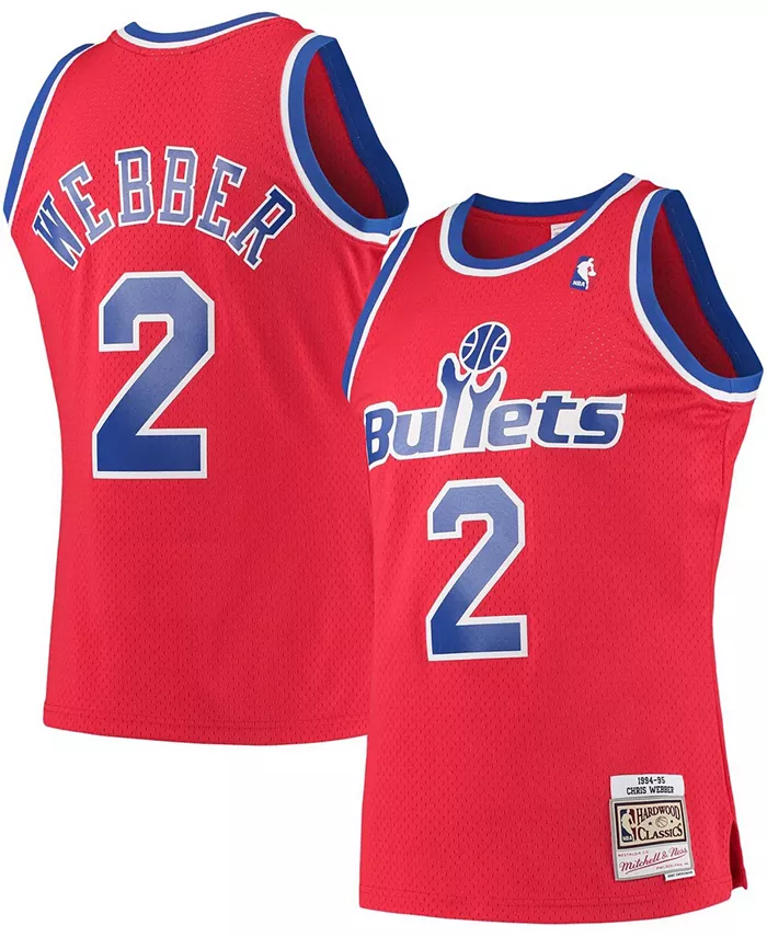 Мужская баскетбольная майка Chris Webber Washington Bullets Hardwood Classics 1994-95 в стиле Swingman, красная Mitchell & Ness
Мужская баскетбольная майка Chris Webber Washington Bullets Hardwood Classics 1994-95 в стиле Swingman, красная Mitchell & Ness